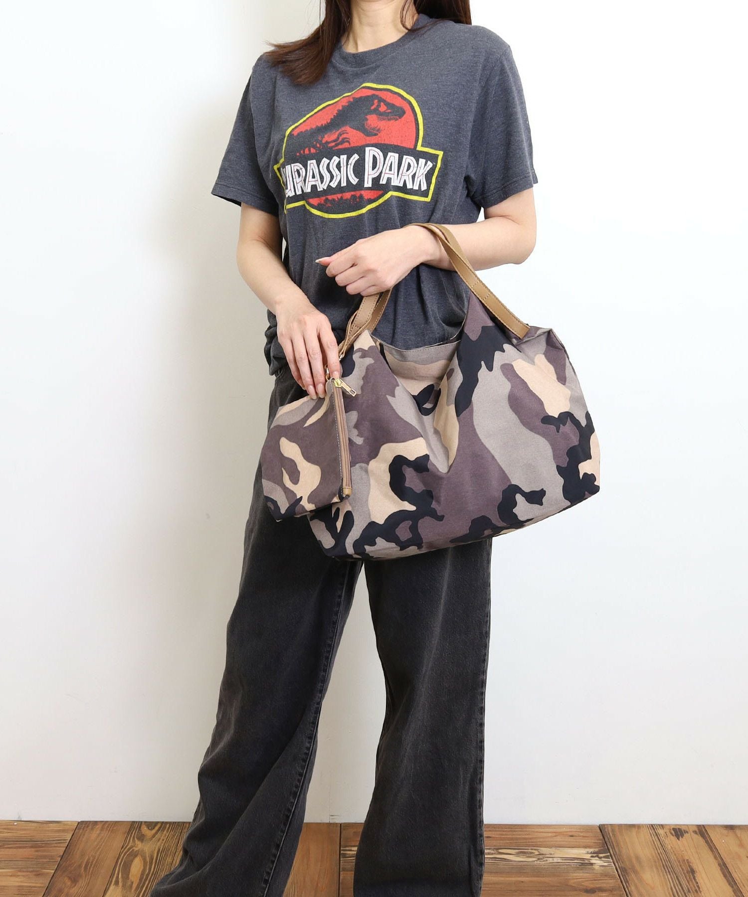 COOCO クーコ 【迷彩柄折りたたみトート】 レディース バッグ 大きめ