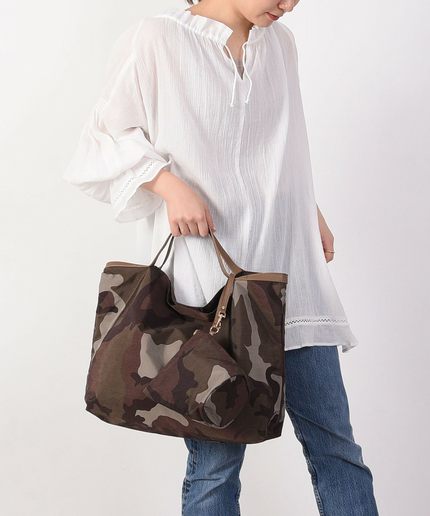 COCO3 迷彩柄トートバッグ スーパーSALE20％OFF COOCO クーコ 迷彩柄 