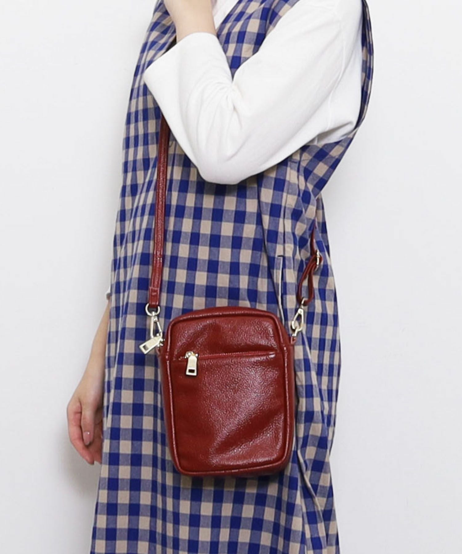 GW SALE】MAX50％OFF COOCO クーコ 【本革縦型ミニショルダーバッグ