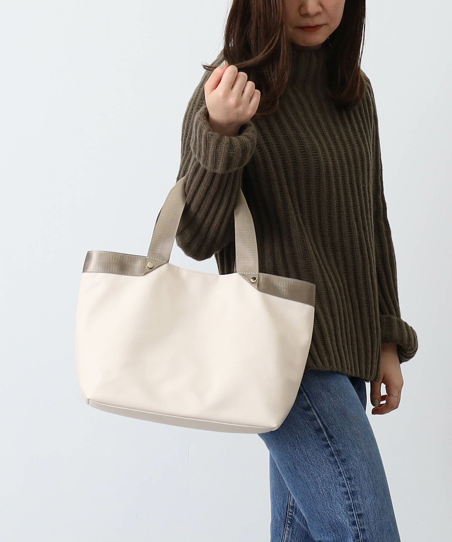 COOCO クーコ 【テープハンドルフェイクレザートート】 レディース
