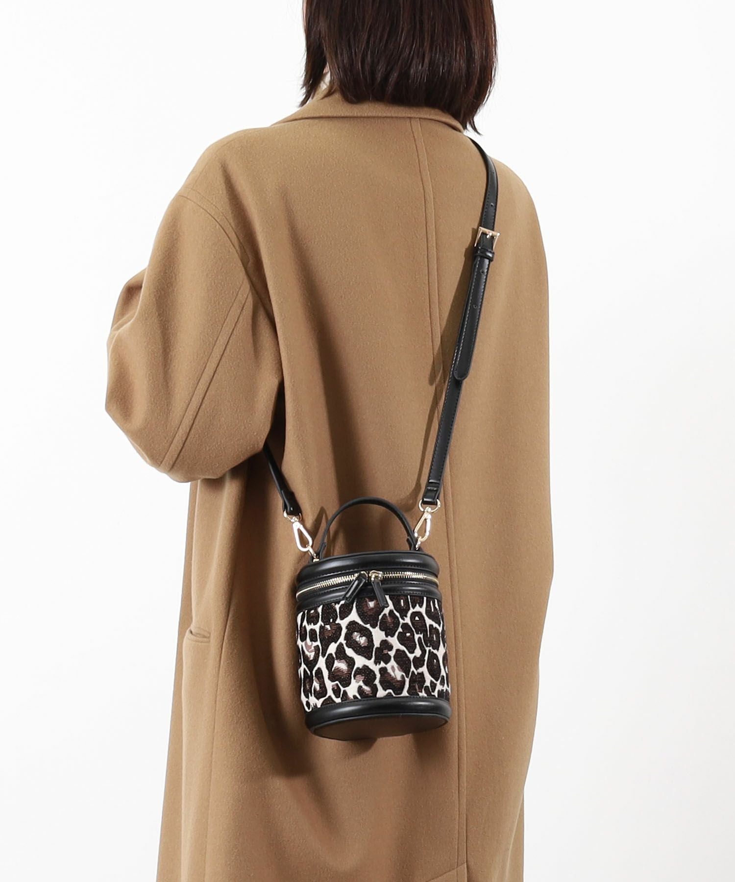 OUTLET SALE】クーコ COOCO ヒョウ柄ジャカード2WAYサークル