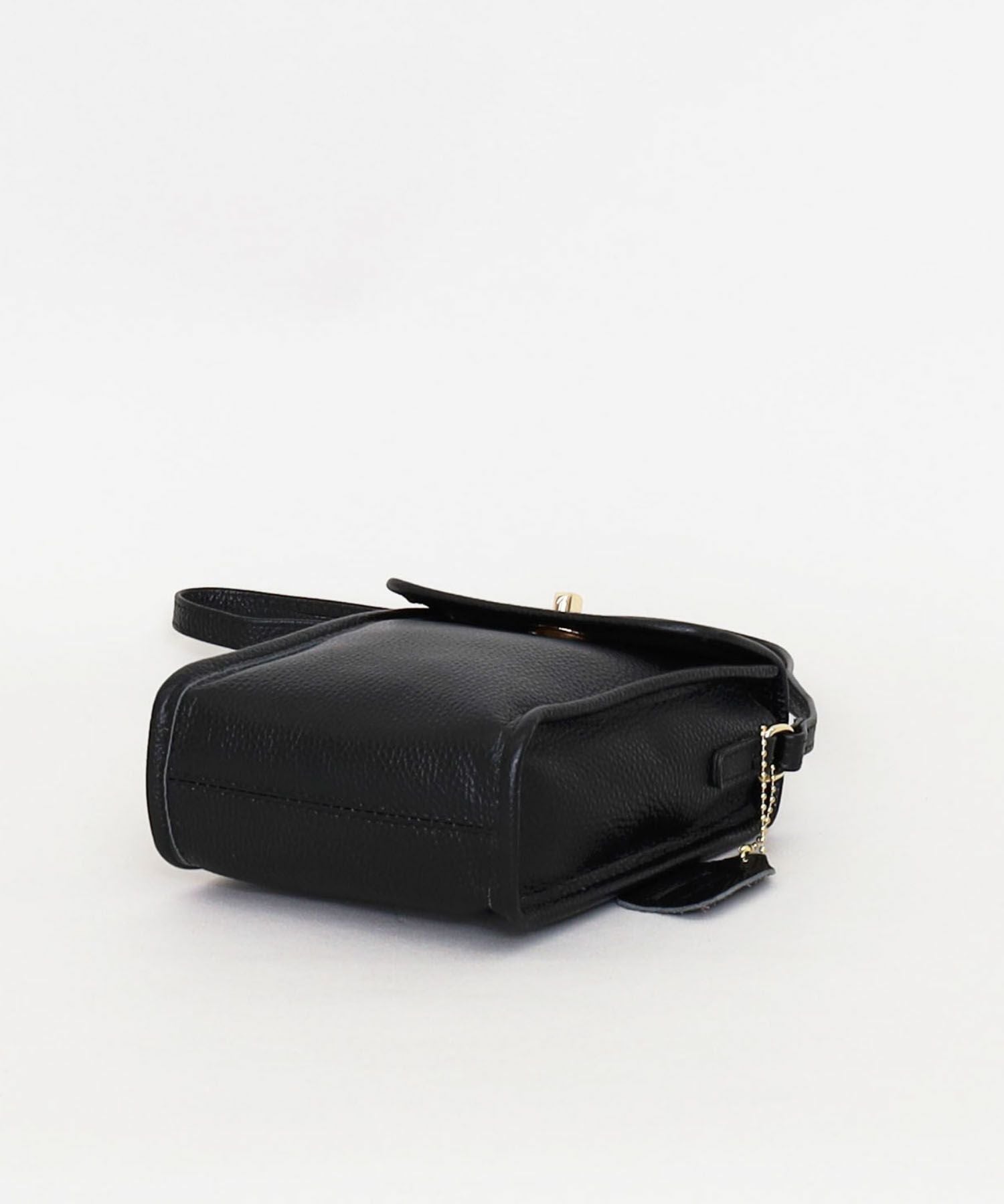 OUTLET SALE】COOCO クーコ 【本革ヒネリ金具縦型ショルダーバッグ