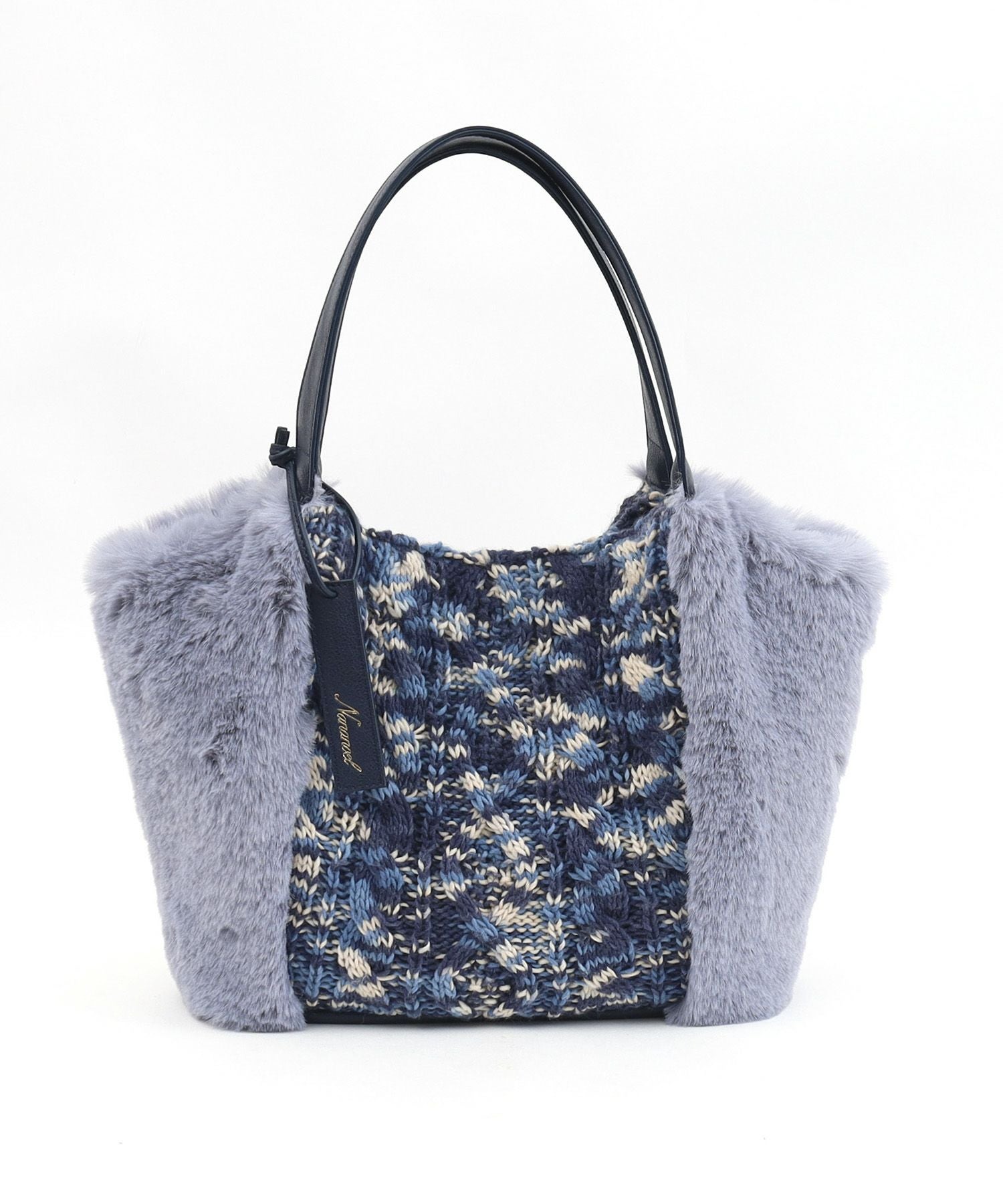 ナナノエル Nananoel fiona ニットxエコファートートバッグ