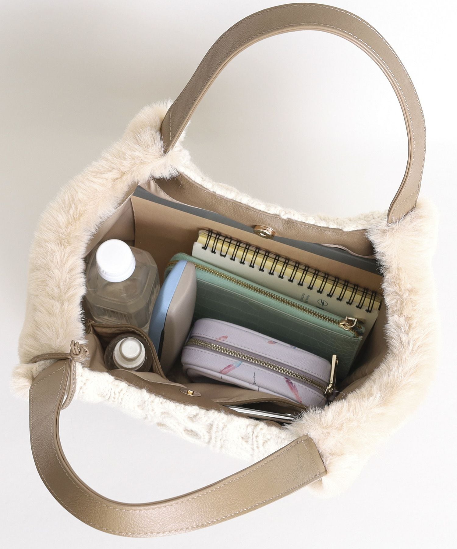 ナナノエル Nananoel fiona ニットxエコファートートバッグ