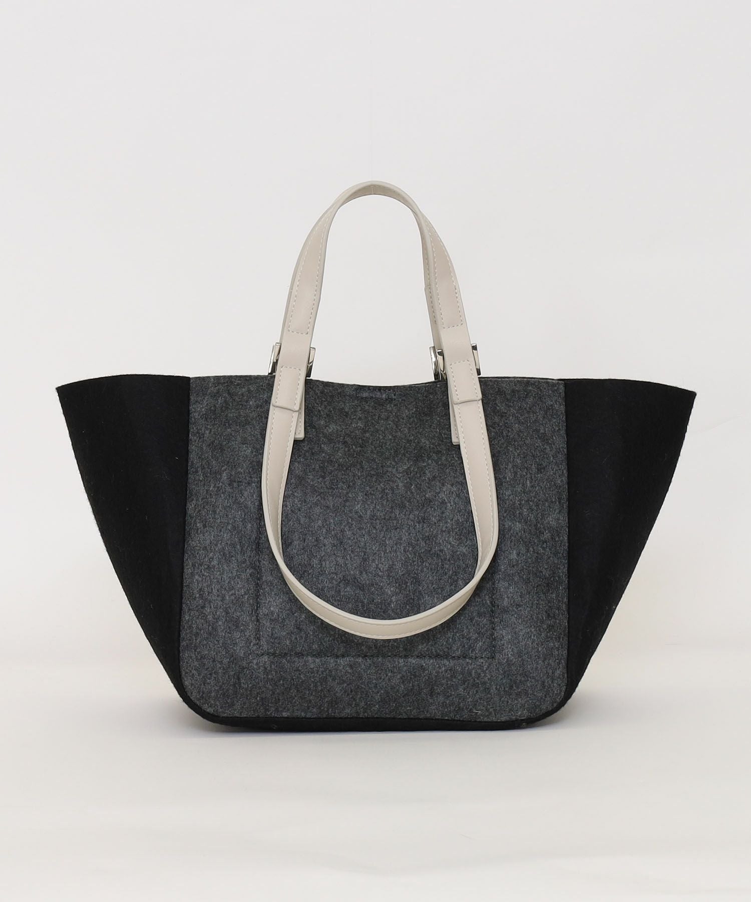 OUTLET SALE】クーコ COOCO ダブルハンドルフェルトトートバッグ／A4