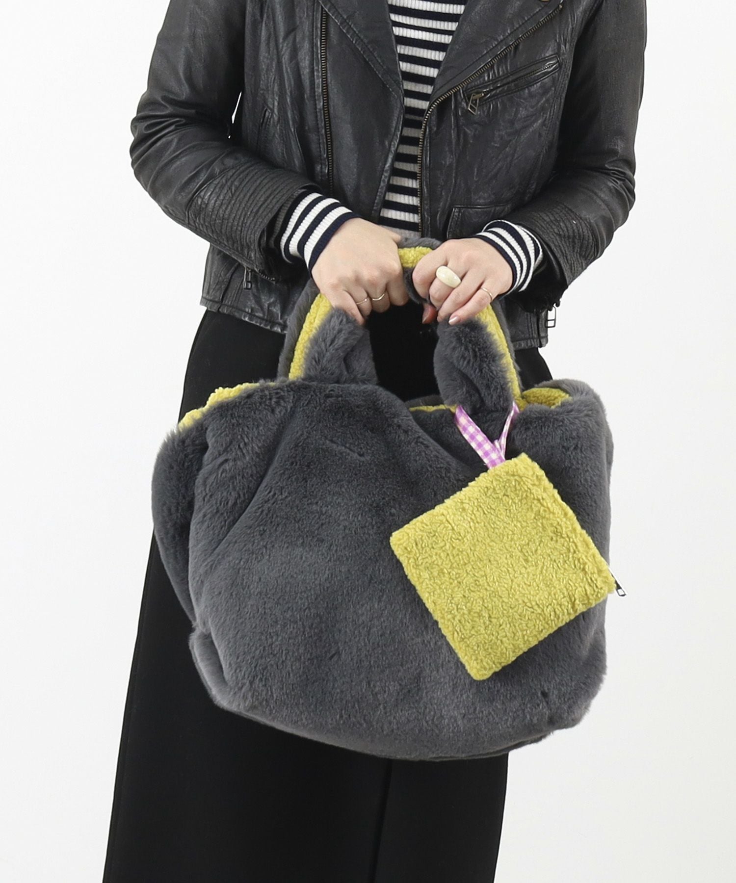 OUTLET SALE】クーコ COOCO ポーチ付リバーシブルエコファー2WAY