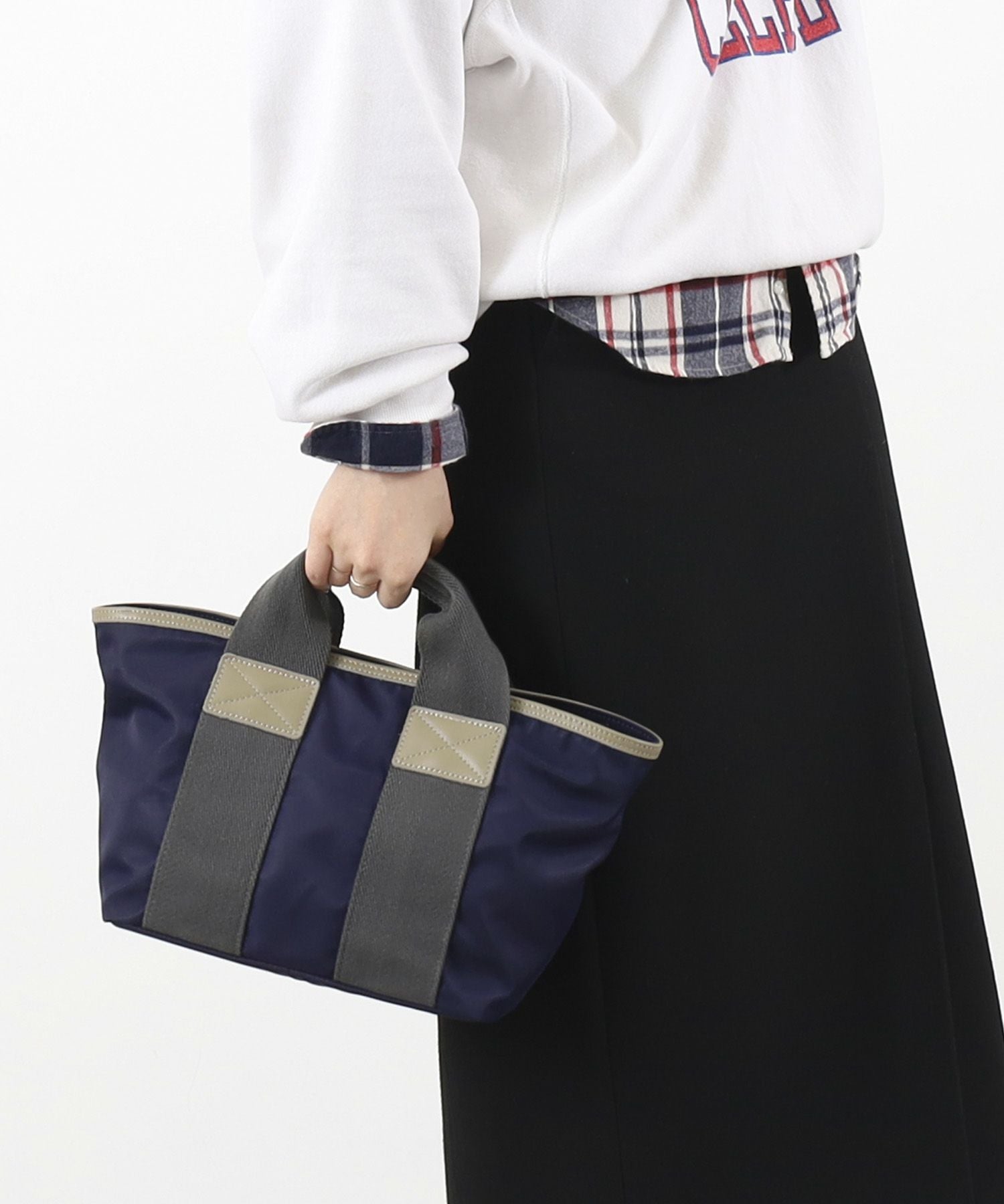 OUTLET SALE】クーコ COOCO 撥水ナイロン×太テープ牛革付属ミニトート