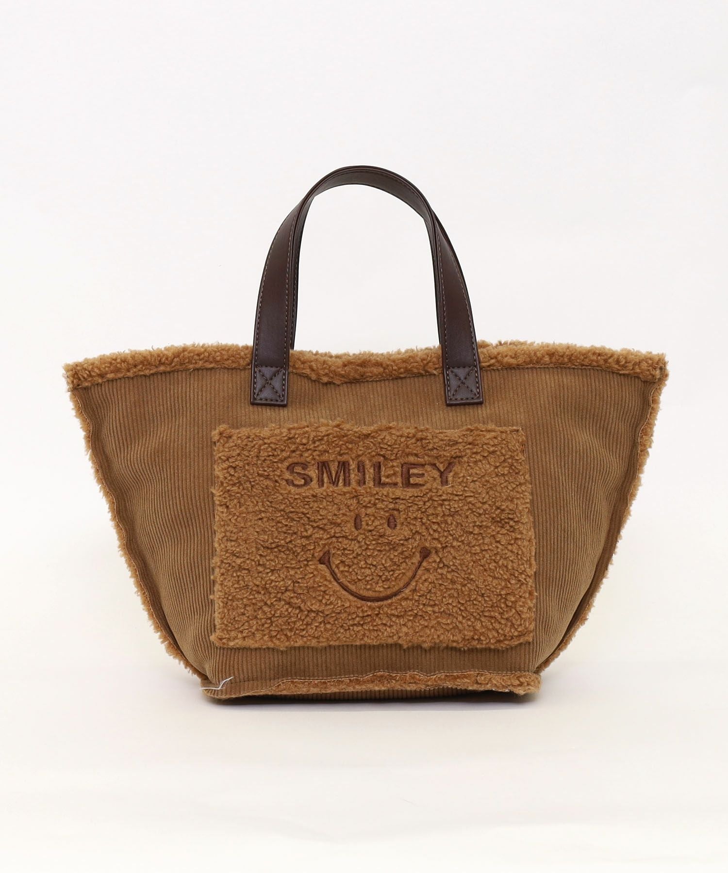 トートバッグ cocooo OUTLET SALE】クーコ COOCO SMILEY／コーデュロイ刺繍トート