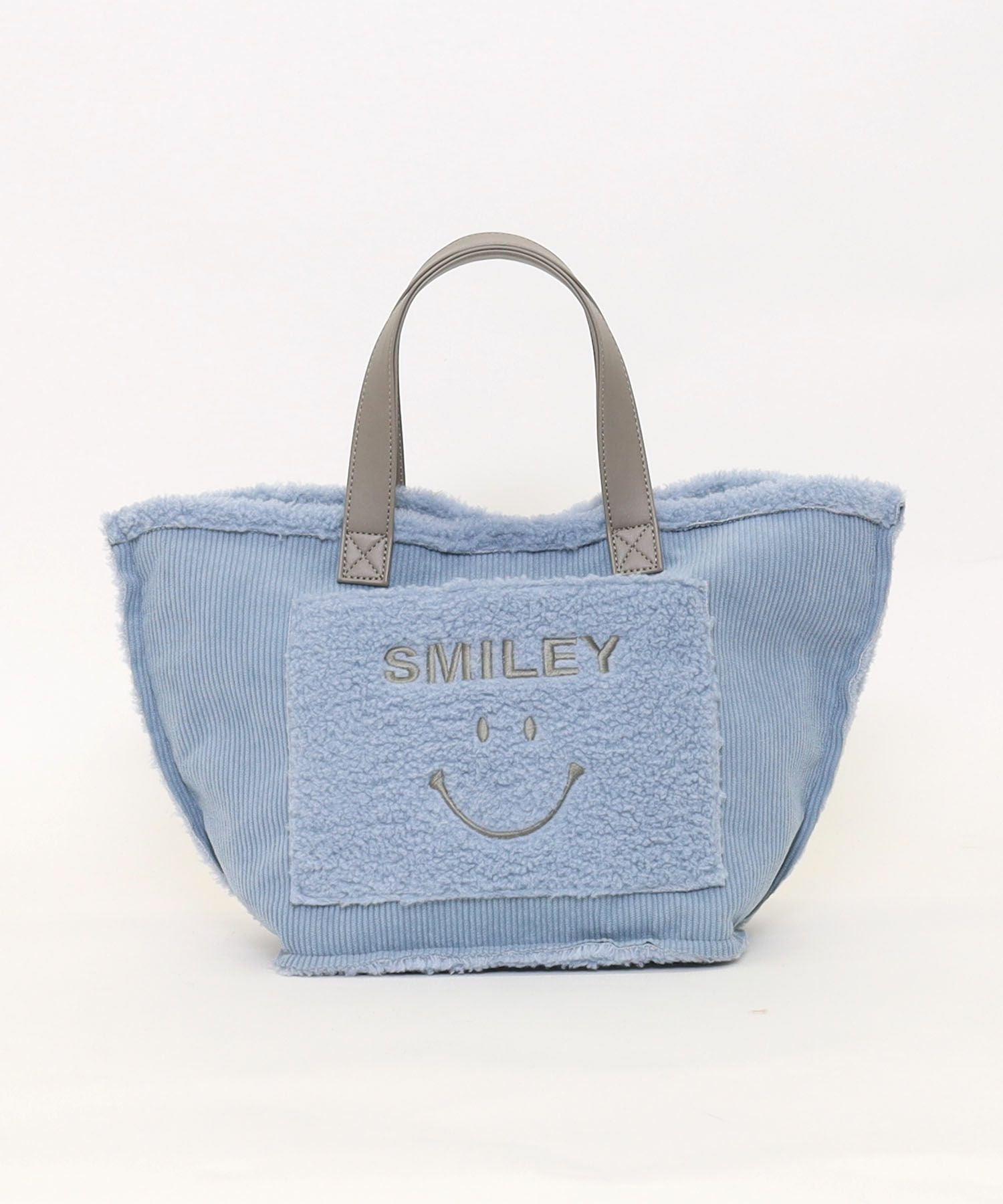 OUTLET SALE】クーコ COOCO SMILEY／コーデュロイ刺繍トート
