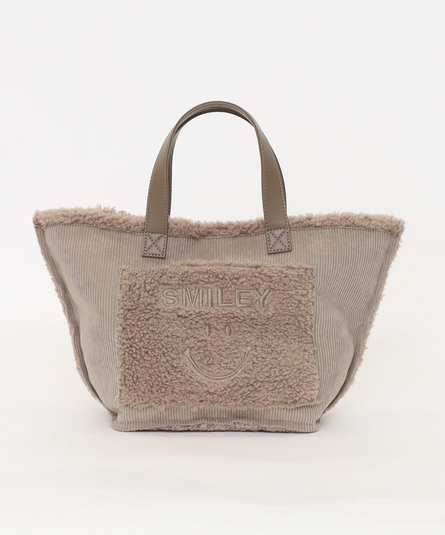 OUTLET SALE】クーコ COOCO SMILEY／コーデュロイ刺繍トート