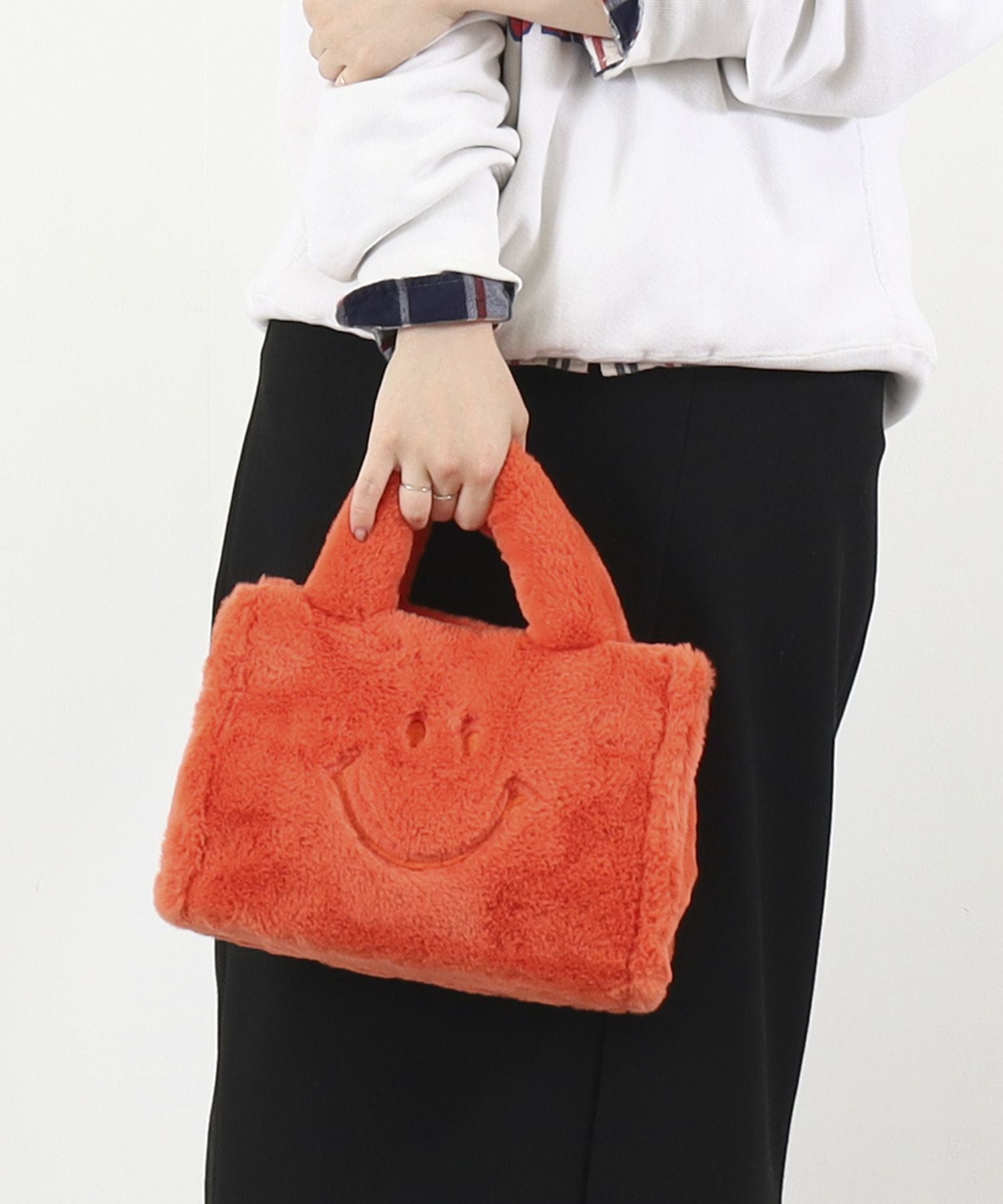 OUTLET SALE】クーコ COOCO SMILEY／ロゴ刺繍エコファー2WAY