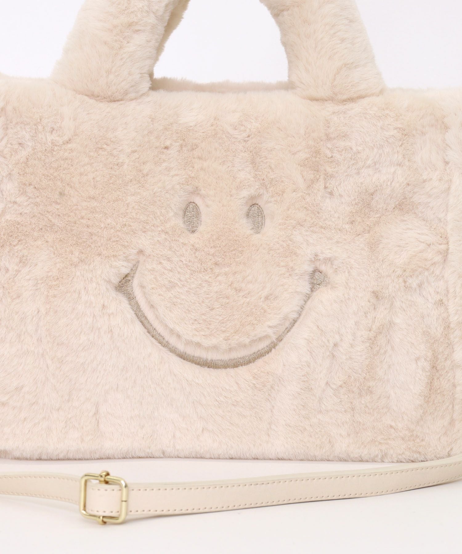 OUTLET SALE】クーコ COOCO SMILEY／ロゴ刺繍エコファー2WAY