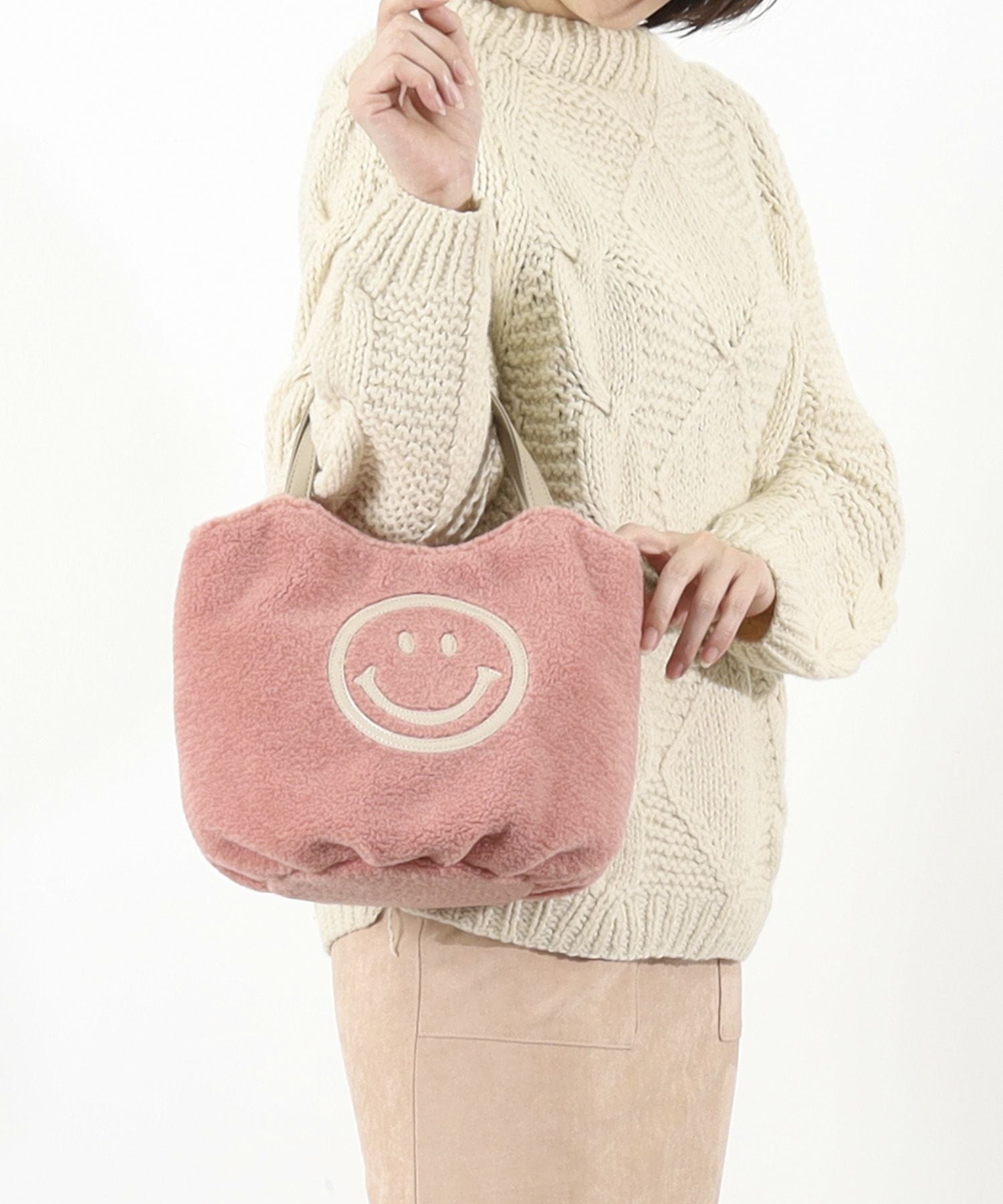 GW SALE】MAX50％OFF クーコ COOCO SMILEY／ボアコロントート