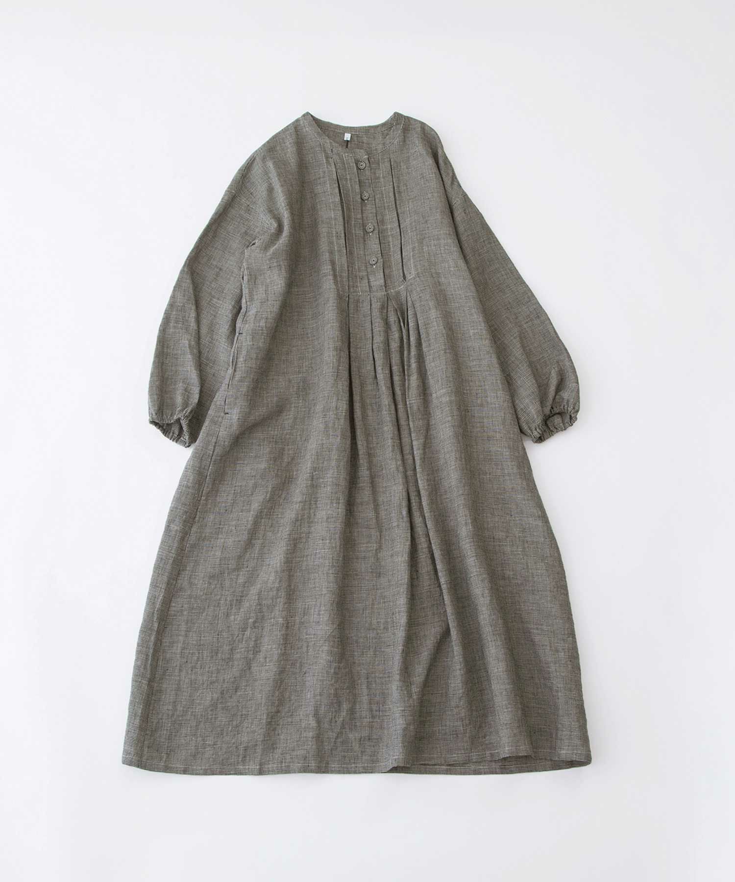 SPECIAL PRICE】ノーカラータックづかいリネンワンピース | COO ONLINE