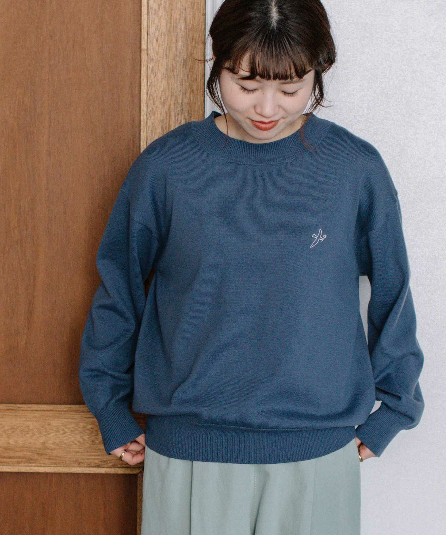 SPECIAL PRICE】ワンポイントとり刺繍ベーシックニット | COO ONLINE