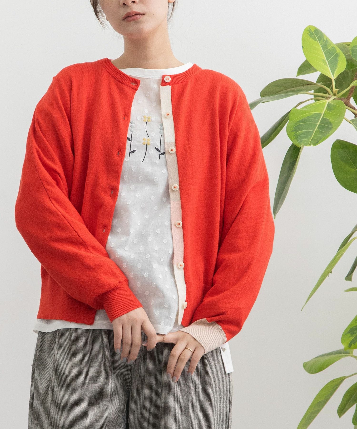 SPECIAL PRICE】下前立て配色ドルマンカーディガン | COO ONLINE