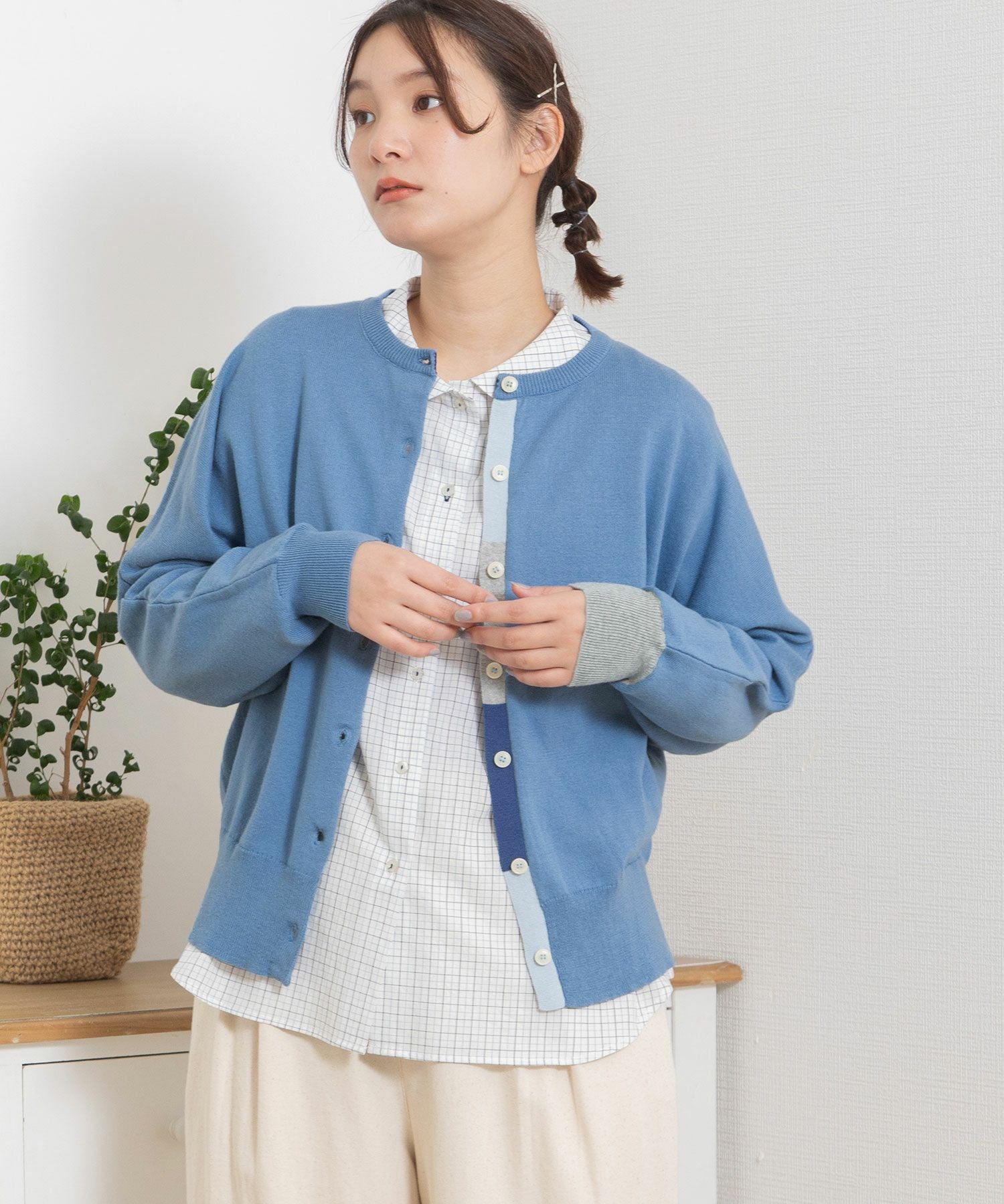 SPECIAL PRICE】下前立て配色ドルマンカーディガン | COO ONLINE