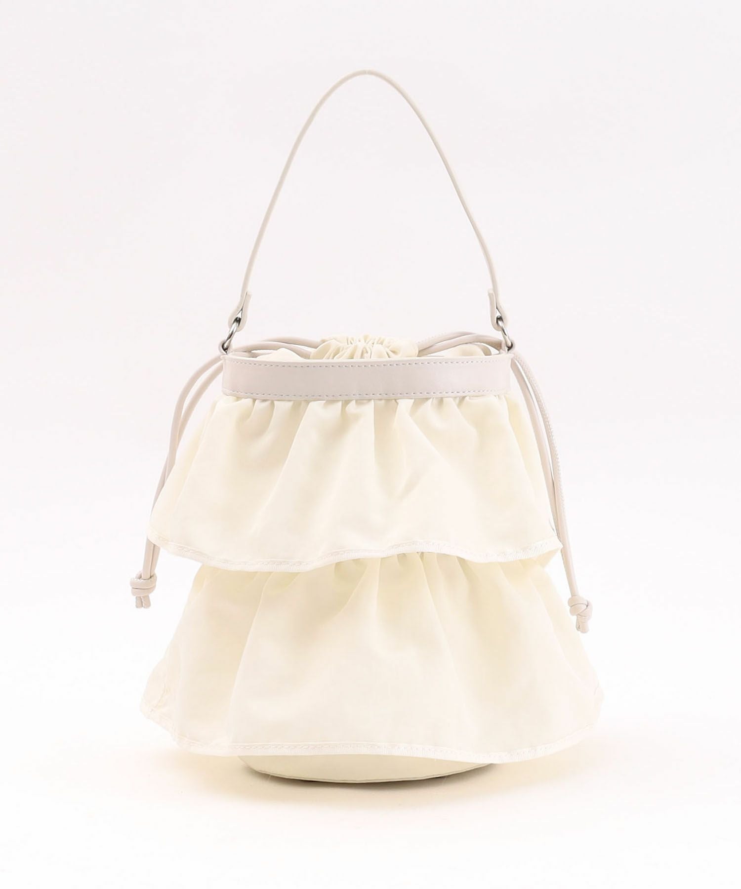 OUTLET SALE】クーコ COOCO ナイロン2段フリルバケツトートバッグ