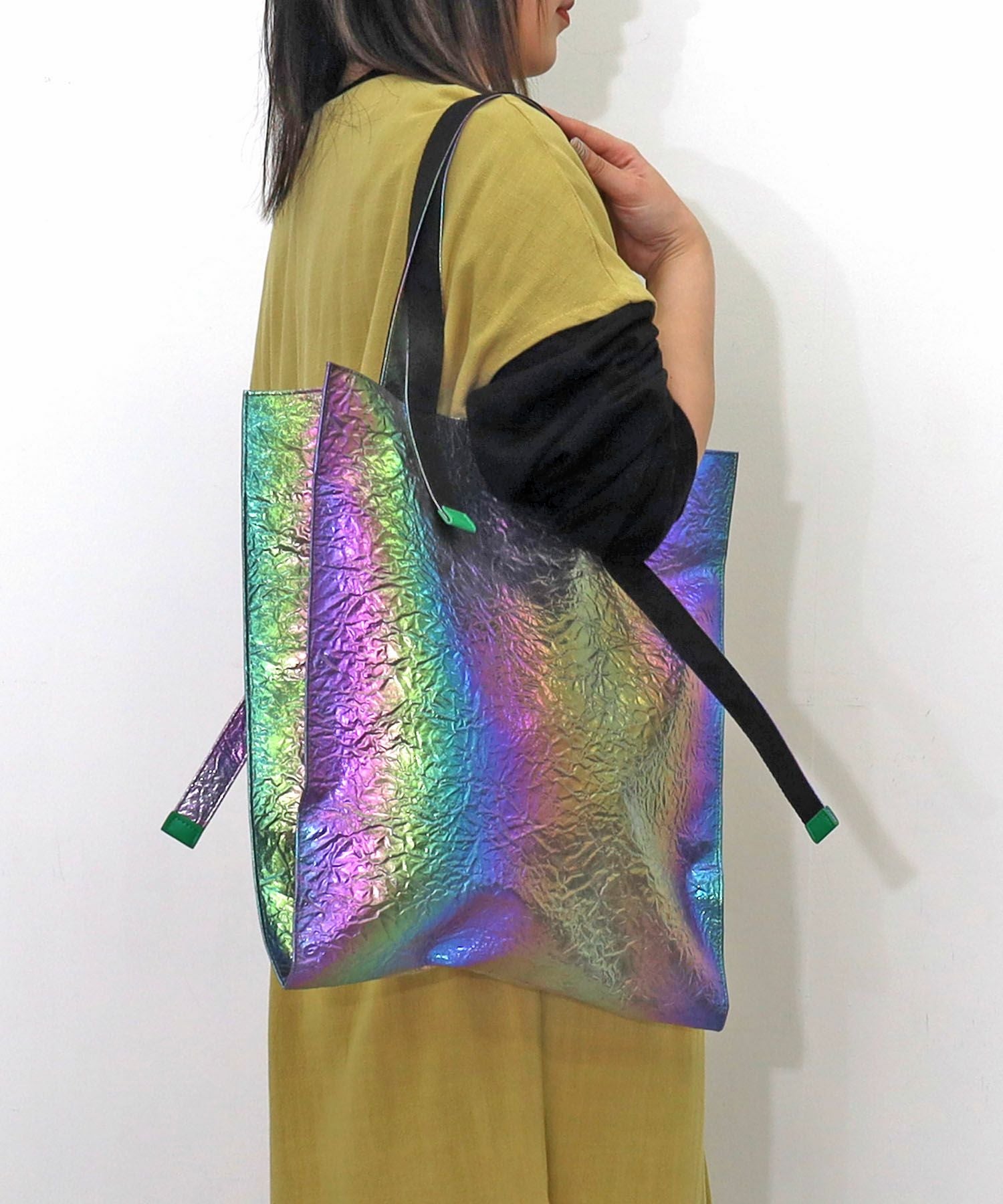 OUTLET SALE】クーコ COOCO オーロラメタリックトートバッグ／A4対応