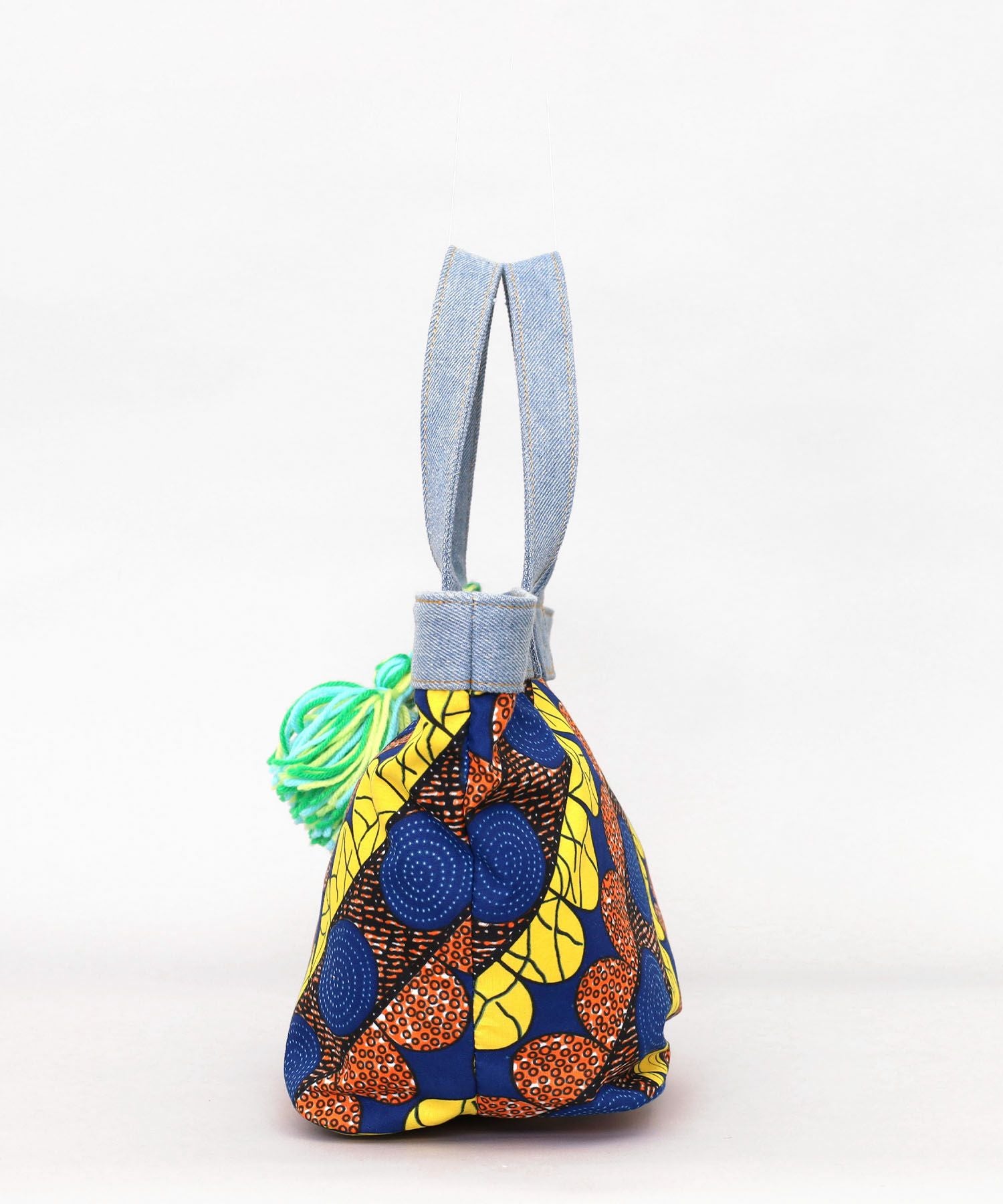 OUTLET SALE】クーコ COOCO アフリカン柄xデニムトートバッグ | COO