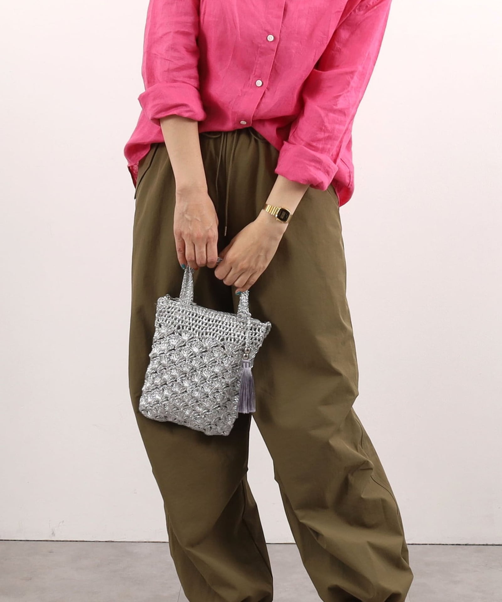 GW SALE】MAX50％OFF ﾒﾀﾘｯｸ柄編みﾐﾆｼｮﾙﾀﾞｰﾊﾞｯｸﾞ | COO ONLINE