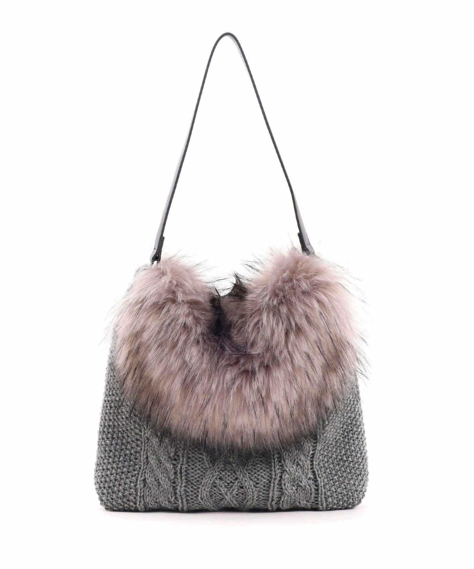 OUTLET SALE】Nananoel ナナノエル 【ニットxエコファーショルダー