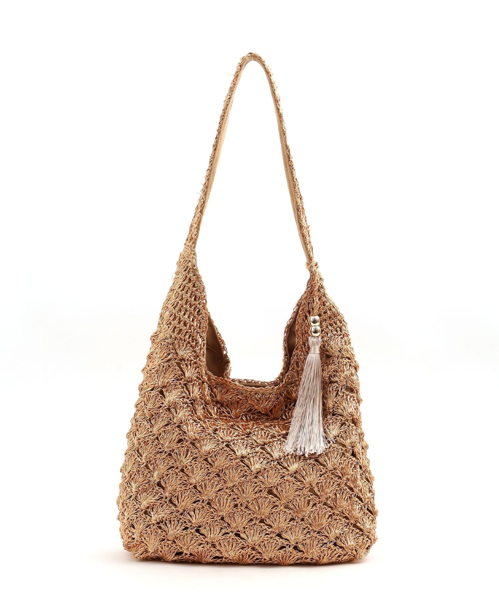 スーパーSALE】 半額 50%OFF ﾒﾀﾘｯｸ柄編みﾜﾝｼｮﾙﾀﾞｰﾊﾞｯｸﾞ | COO ONLINE