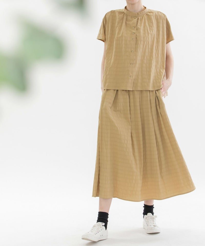 モデル身長：170cm（ベージュ×ドビー）
