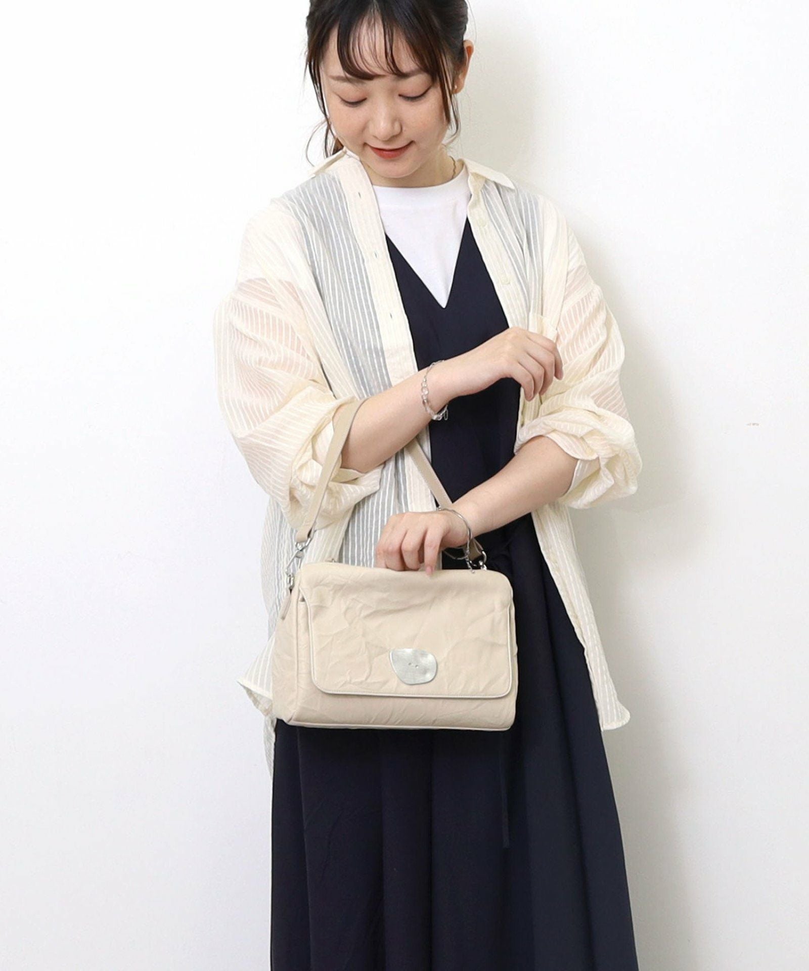 ナナノまとめ買いリクエスト商品1/2 OUTLET SALE】 Nananoel ナナノエル 【メタルボタン2WAYショルダー