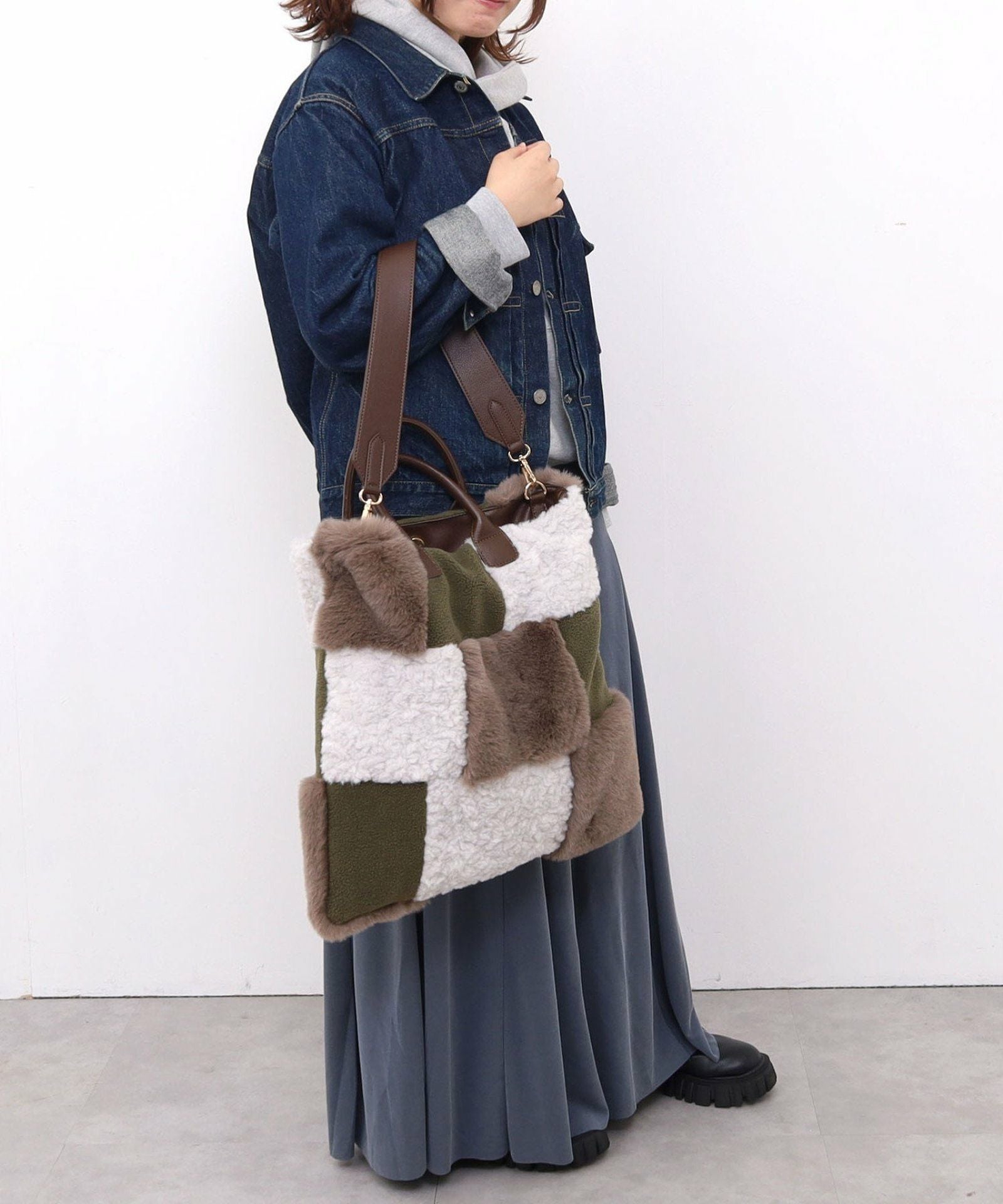 OUTLET SALE】Nananoel ナナノエル 【パッチワークエコファー2WAY