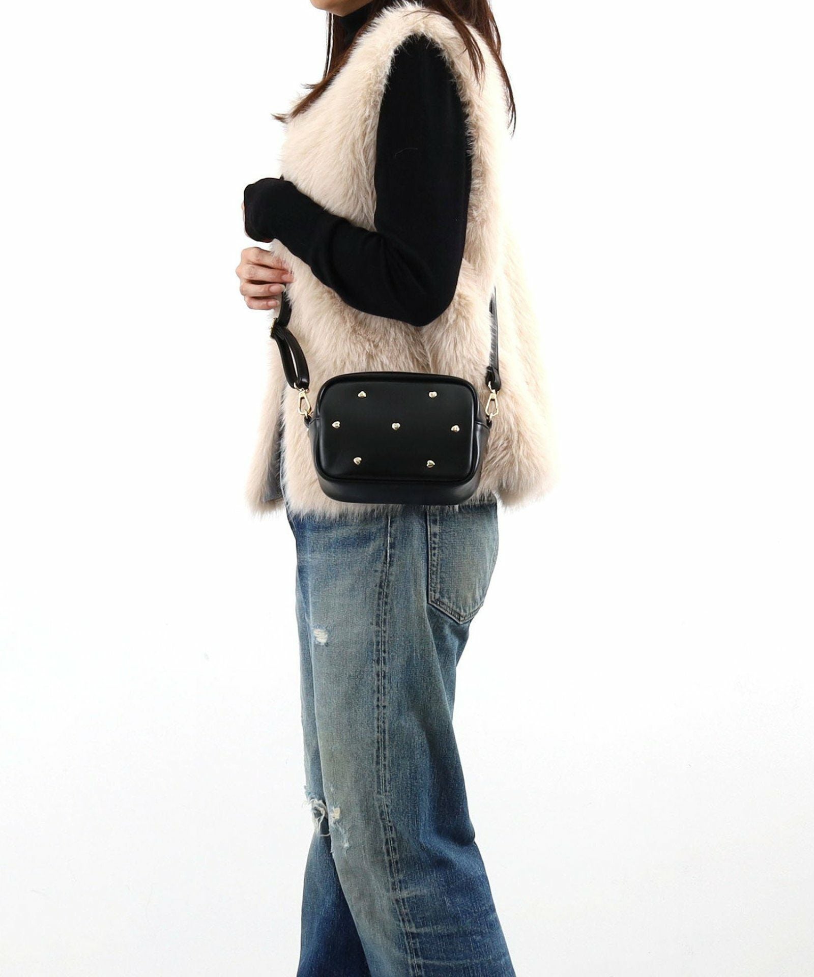 COOCO クーコ 【ハートスタッズショルダー】 レディース バッグ