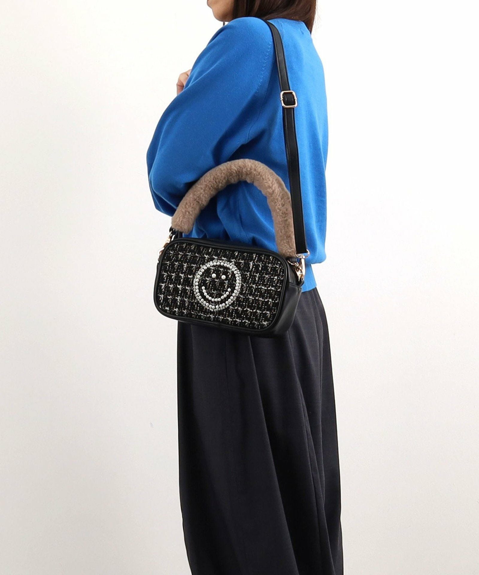 OUTLET SALE】COOCO クーコ 【COOCO x SMILEY エコファーツイード3WAY
