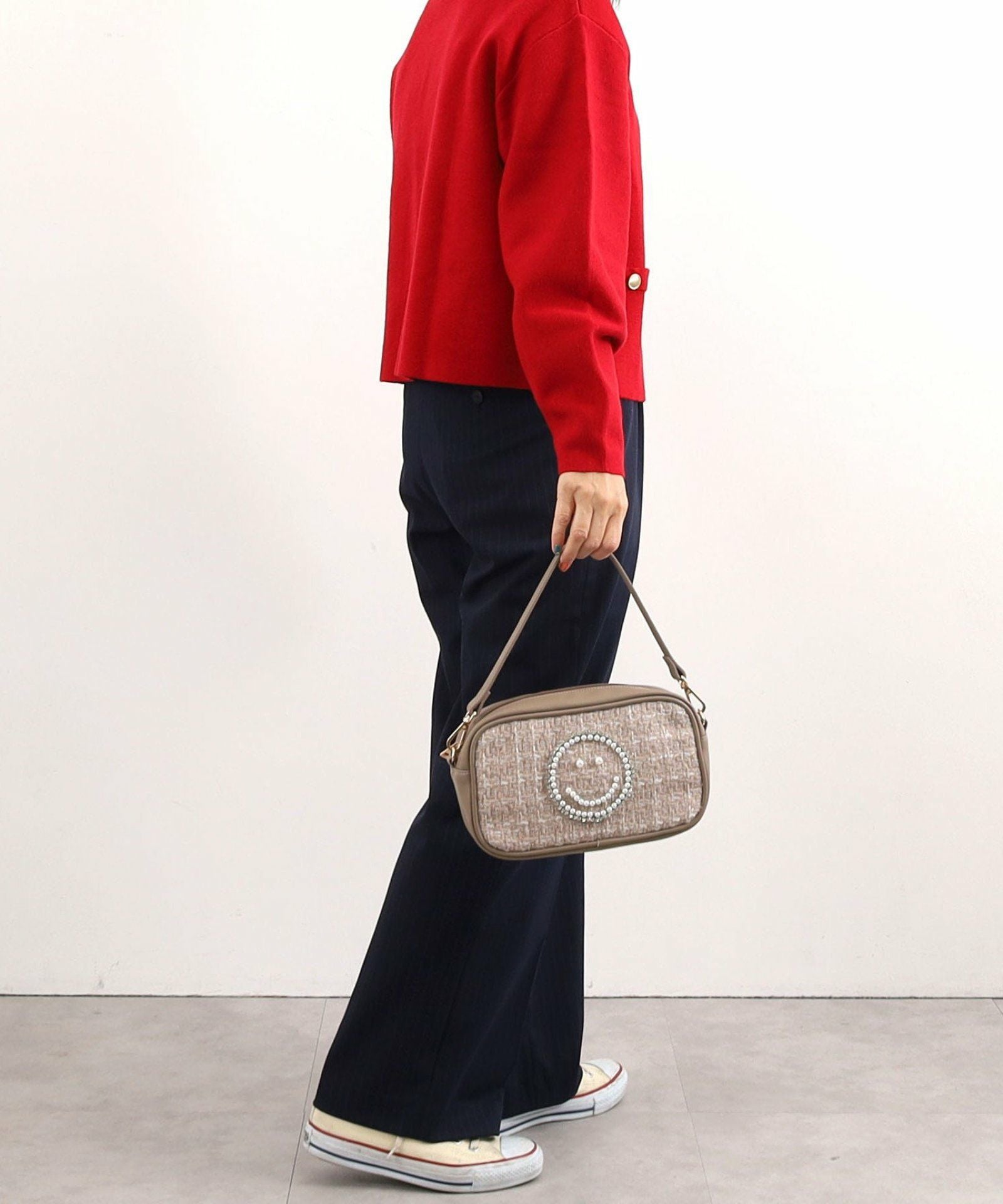 OUTLET SALE】COOCO クーコ 【COOCO x SMILEY エコファーツイード3WAY