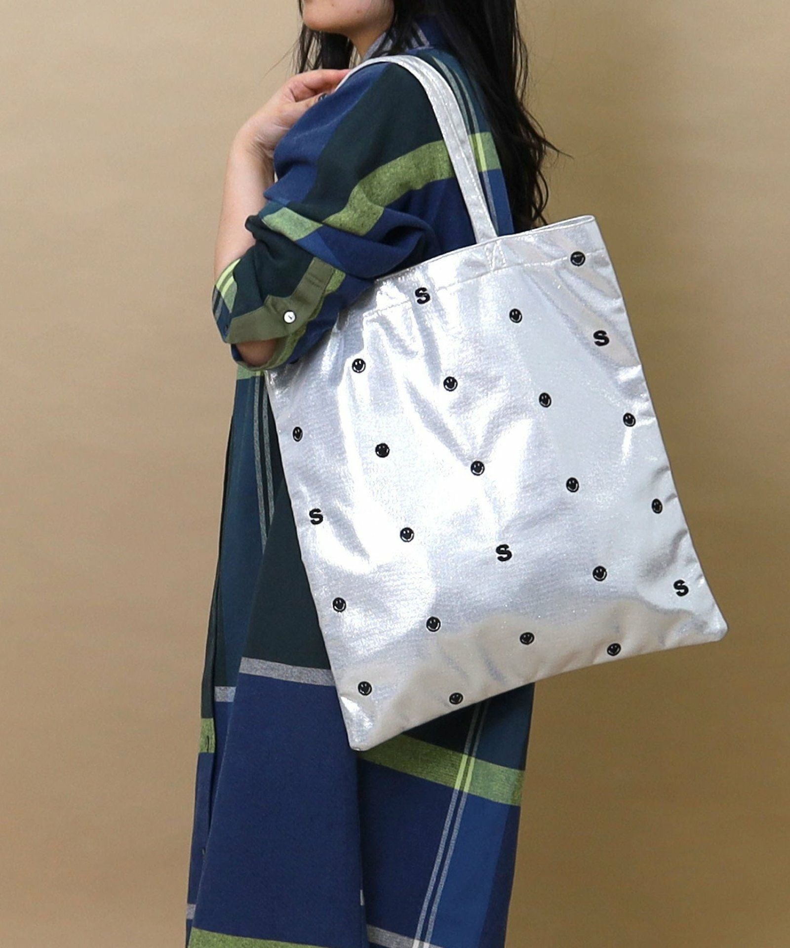 OUTLET SALE】 COOCO クーコ 【COOCO x SMILEY メタリックトート