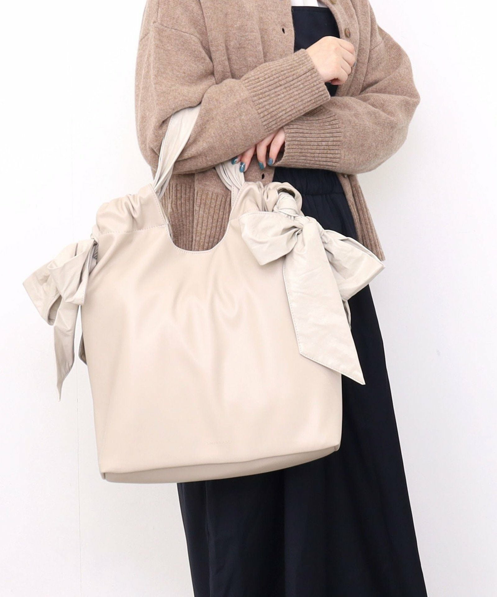 OUTLET SALE】SMIRNASLI サミールナスリ 【結びハンドルトートバッグ