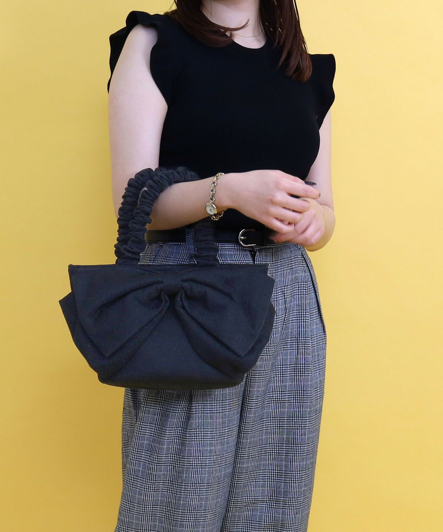 OUTLET SALE】SMIRNASLI サミールナスリ 【ラメリボントートバッグ