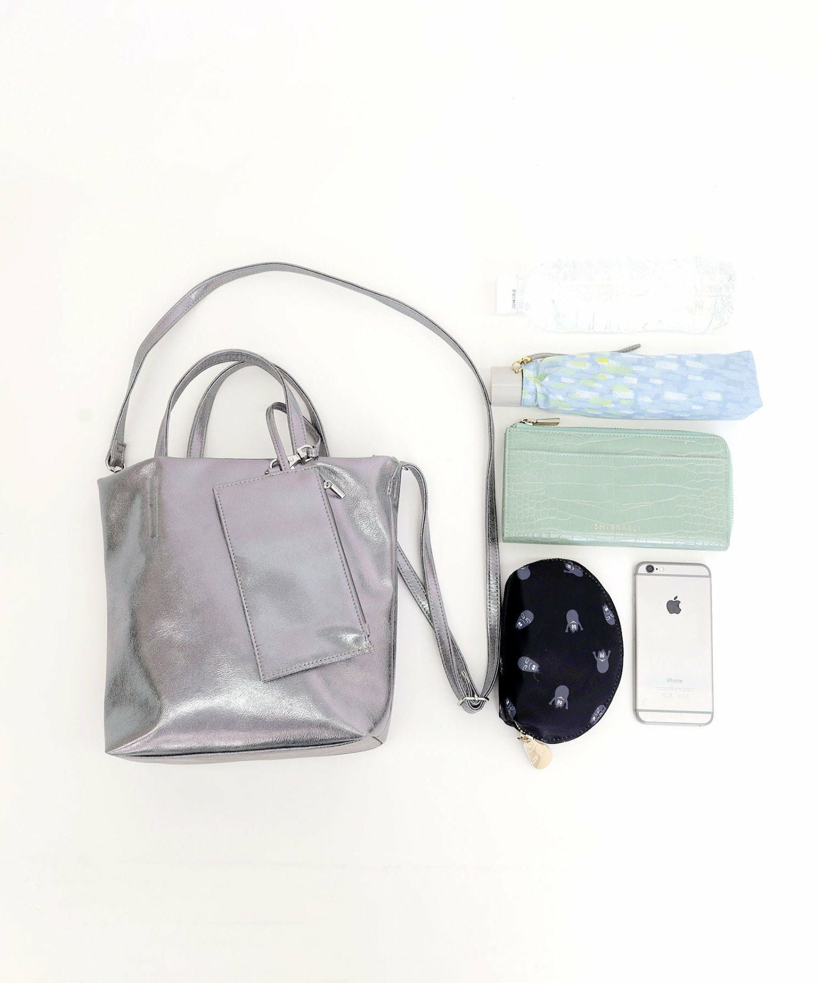 OUTLET SALE】COOCO クーコ 【メタリックフェイクレザー2WAYトート