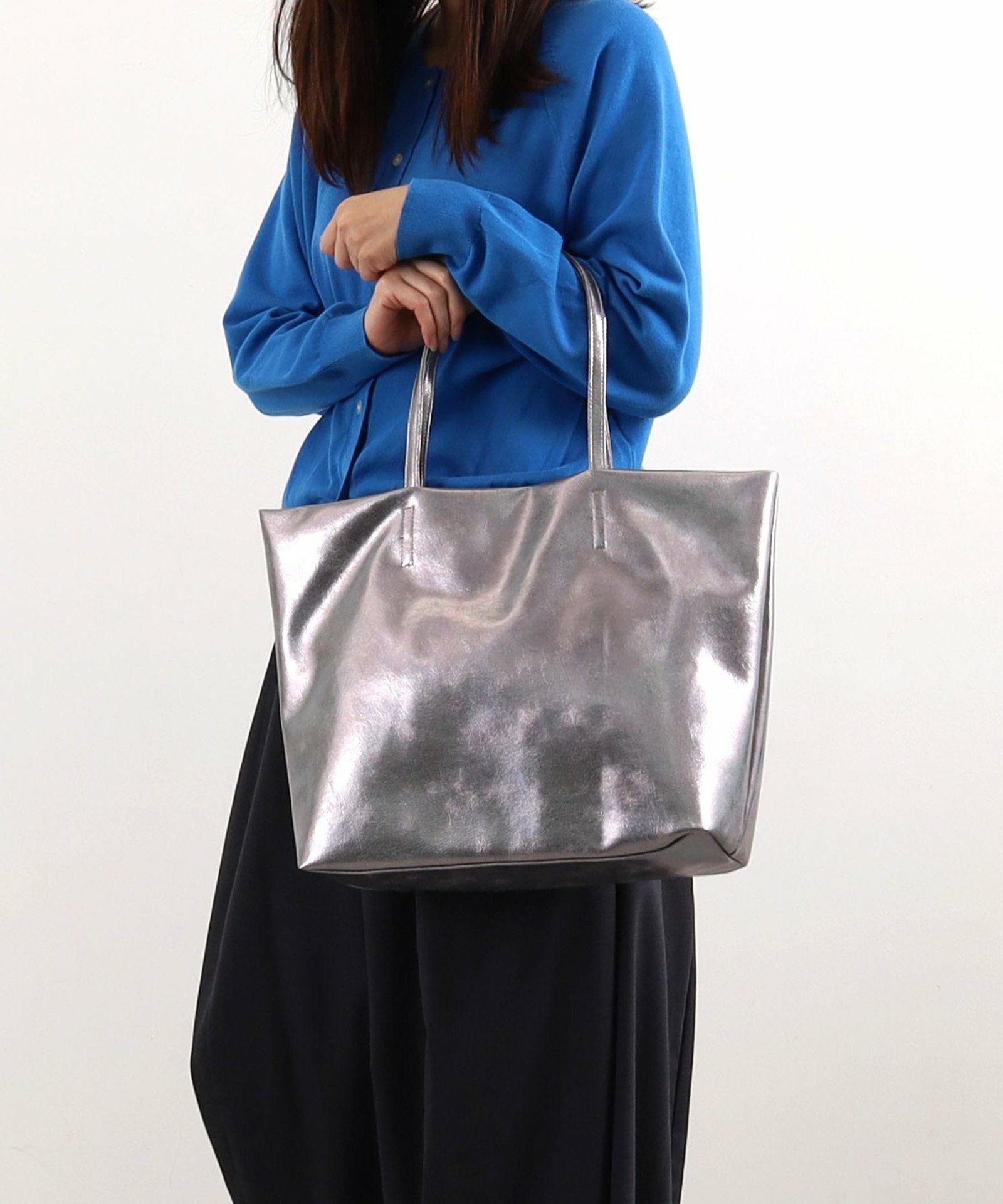 OUTLET SALE】COOCO クーコ 【メタリックフェイクレザートート