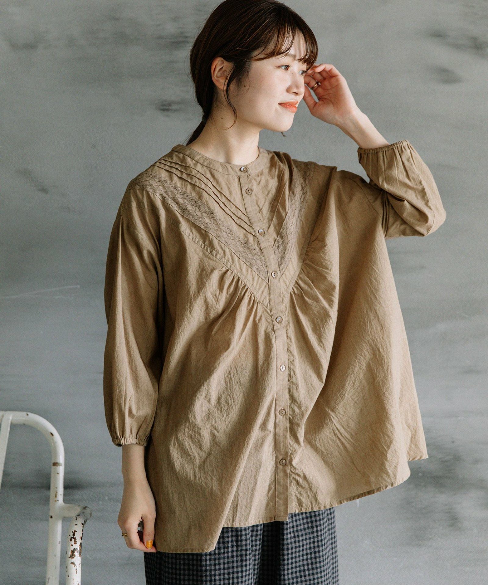 made in INDIA＞ピンタックレースブラウス | COO ONLINE