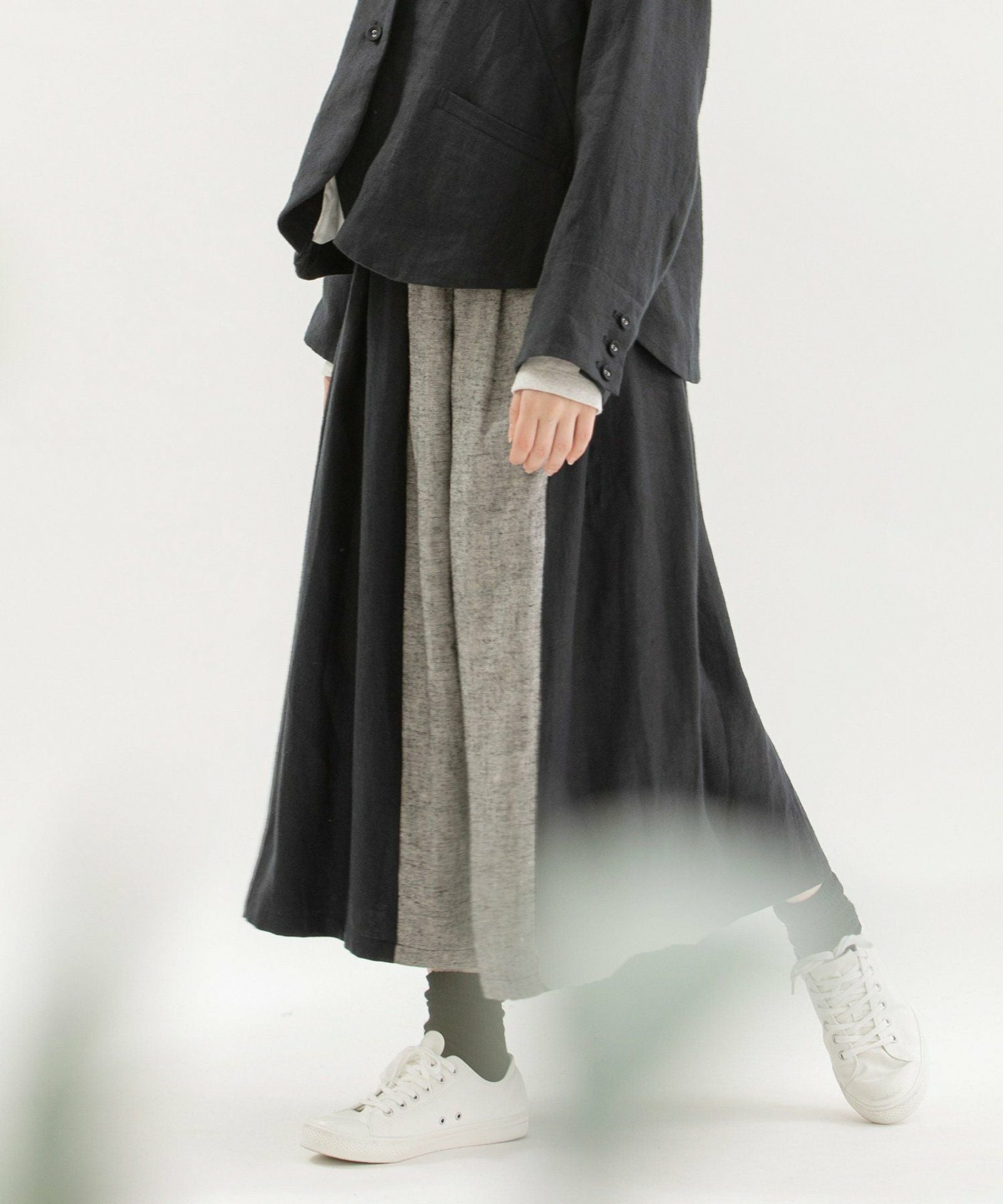 WINTER SALE】リネンビエラ起毛切り替えタックスカート | COO ONLINE