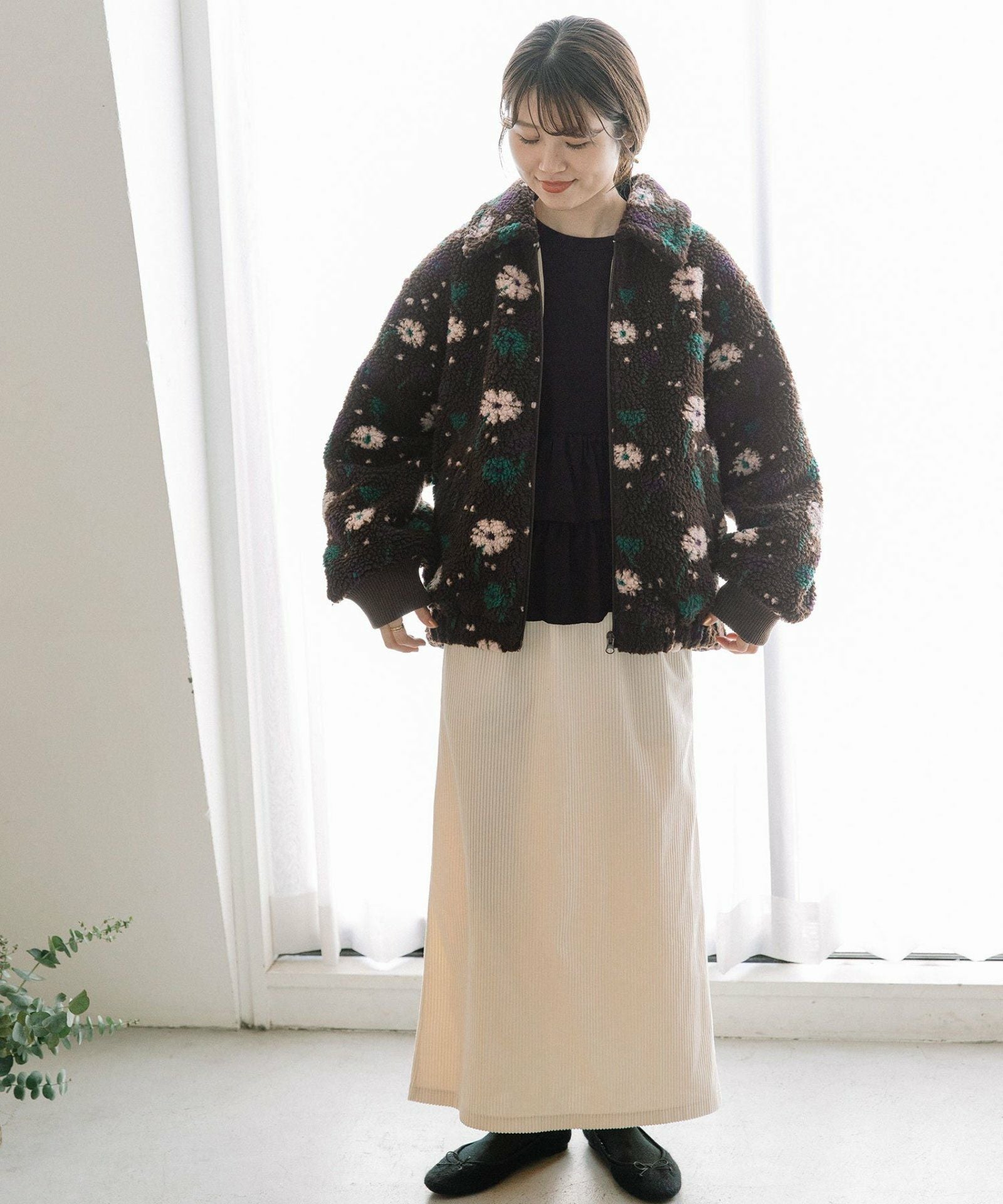 WINTER SALE】フラワージャガードボアブルゾン | COO ONLINE