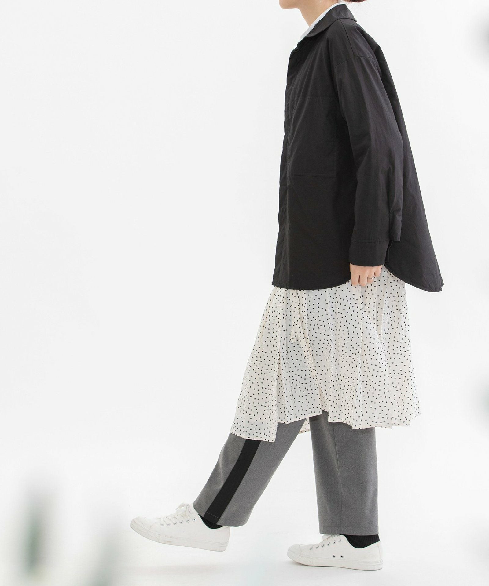 PRE SALE＞シフォンドットラッププリーツスカート | COO ONLINE