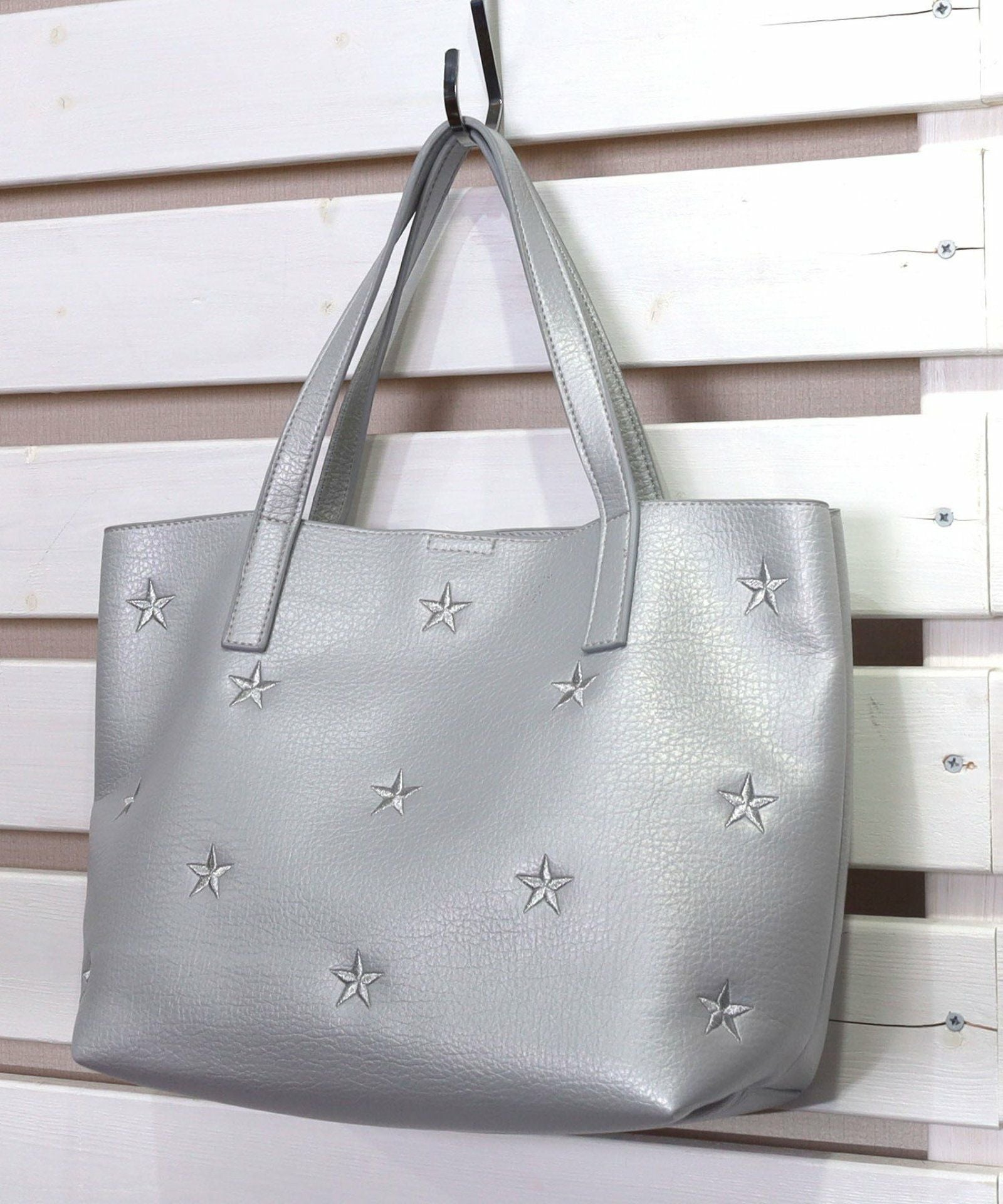 星柄刺繍フェイクレザートートバッグ／A4対応 定番FG | COO ONLINE