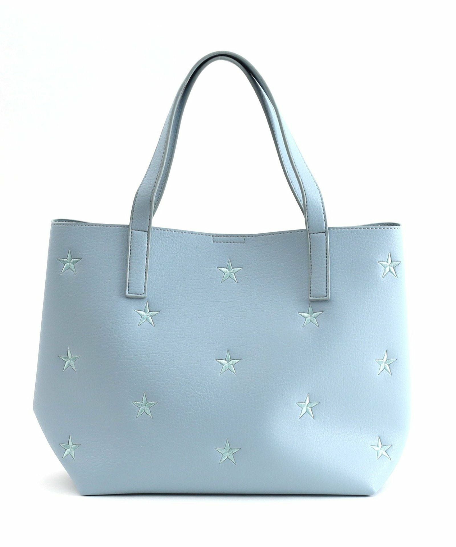スーパーSALE】20％OFF 星柄刺繍フェイクレザートートバッグ／A4対応