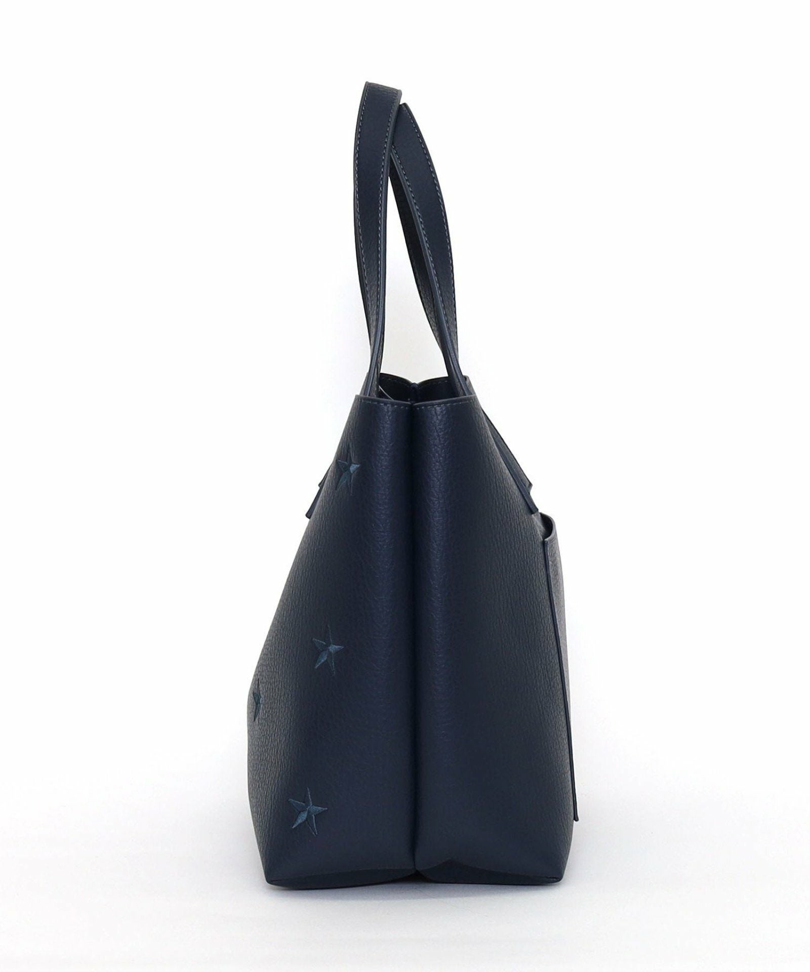 期間限定SALE BASIC AITEM 10%OFF】 星柄刺繍フェイクレザートート