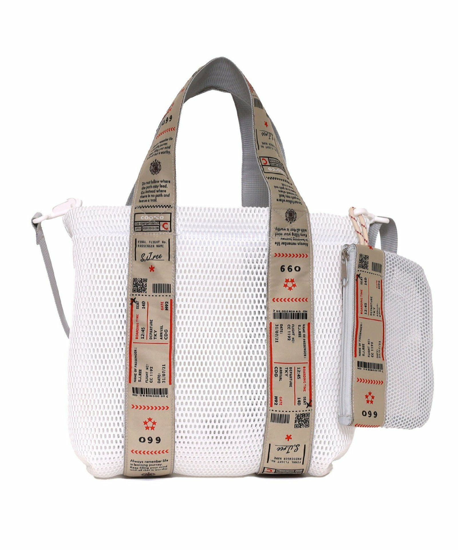 ☆SUMMER SALE☆【OUTLET SALE】 ロゴテープメッシュ2WAYトート