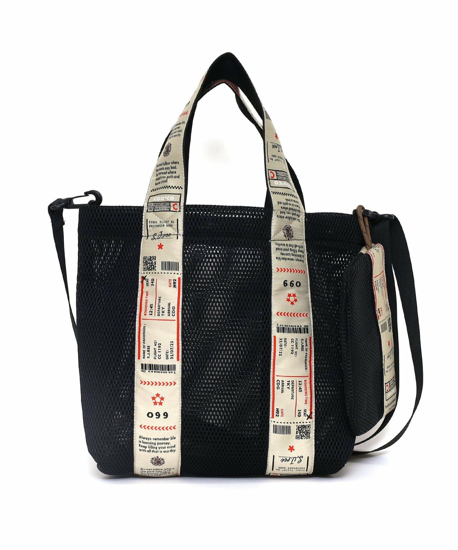 OUTLET SALE】 ロゴテープメッシュ2WAYトートバッグ／A4対応