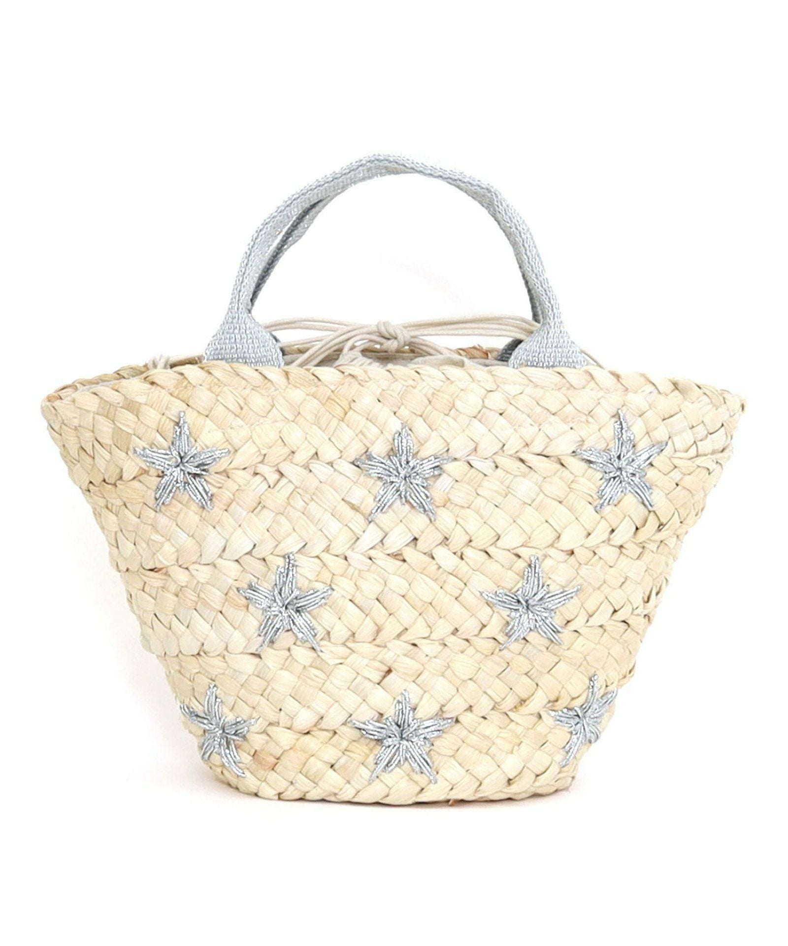 ⭐︎最終お値下げ⭐︎ppprintカゴバック OUTLET SALE】 ラメ糸星柄刺繍メイズブレードカゴバッグ | COO ONLINE