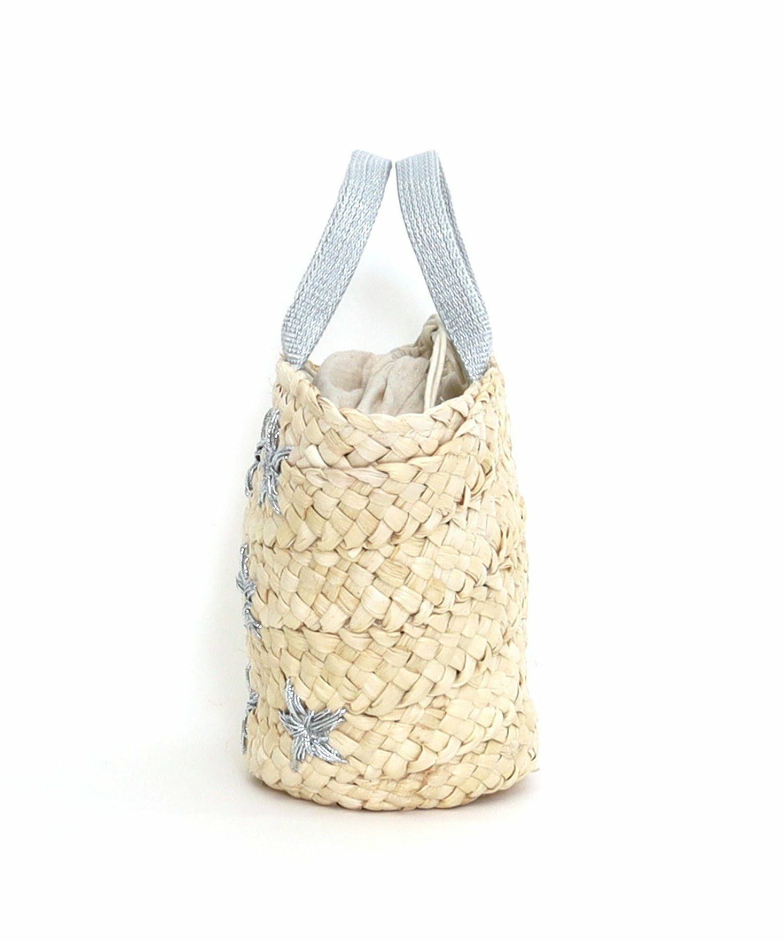 OUTLET SALE】 ラメ糸星柄刺繍メイズブレードカゴバッグ | COO ONLINE