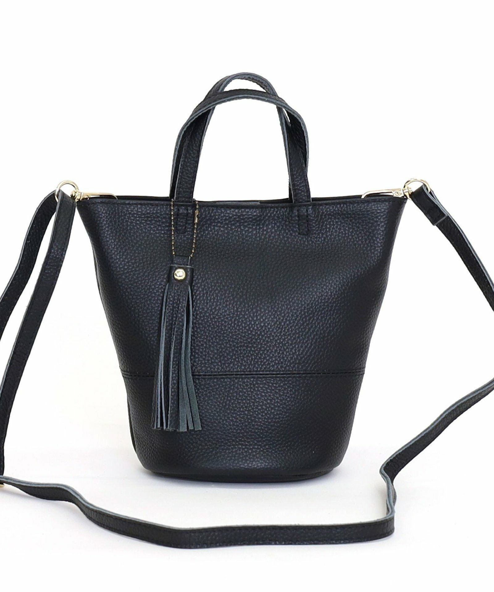 OUTLET SALE】シュリンクレザーバケツ型ミニ2WAYトートバッグ